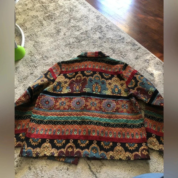 Vintage Studio Works Tapestry Colorful Jacket with Buttons - Picture 7 of 7